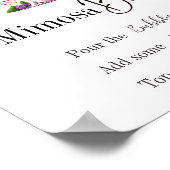 Bruidsboeket & Roze Prosecco Bruiloft Bloemschikki Poster (Hoek)