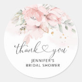 Bruidsboeket rozen bruidsshower favor label (Voorkant)