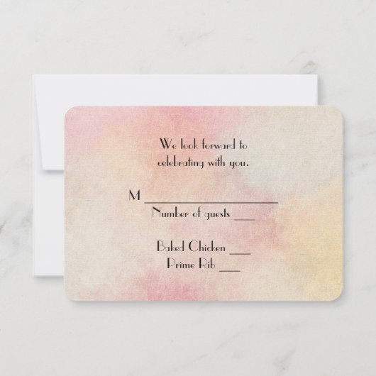 Bruidsboeket RSVP Kaart (Achterkant)