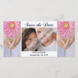 Bruidsboeket Save the Date Foto Kaart