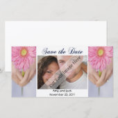 Bruidsboeket Save the Date Foto Kaart (Voorkant / Achterkant)