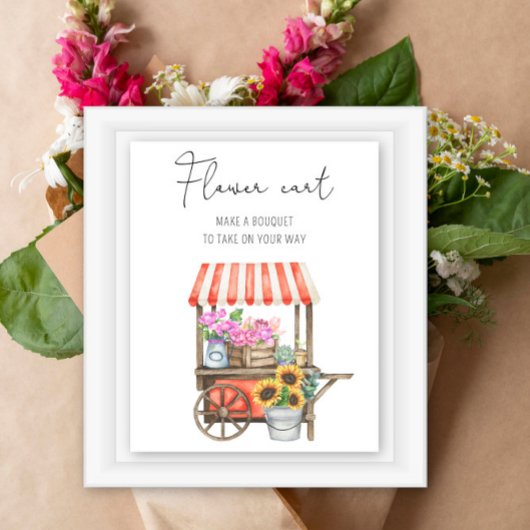 Bruidsboeket shower - Bloemenkar Poster