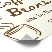 Bruidsboeket Shower Raad Hoeveel Koffiebonen  Poster (Hoek)