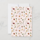 Bruidsboeket trouwdag bedankkaart (Achterkant)