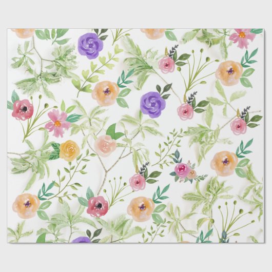 Bruidsboeket Trouwfeest Verjaardag Cadeaupapier (Vlak)