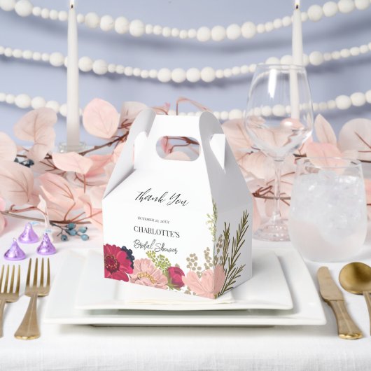 Bruidsboeket tuinbloemen bedankbrief cadeau bedankdoosjes (Huwelijk)