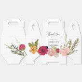 Bruidsboeket tuinbloemen bedankbrief cadeau bedankdoosjes (Ongevouwen)