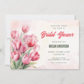 Bruidsboeket tulpen bruidsdouche kaart (Voorkant)