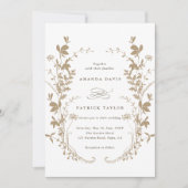 Bruidsboeket van silhouetten van wilde bloemen in  kaart (Voorkant)