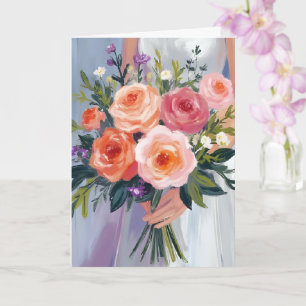 Bruidsboeket van wilde bloemen Bruid bloemendeco Kaart