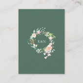 Bruidsboeket van wilde rozen dankjewel plaatskaartje (Achterkant)