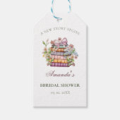 Bruidsboeket Verhaal Boek Bruiloft Feestje Cadeaulabel (Voorkant)