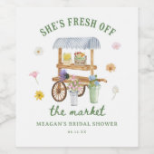 Bruidsboeket Vers Van De Markt Bruidsfeest Wijn Etiket (Enkel label)