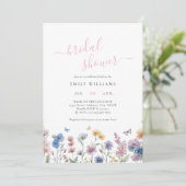 Bruidsboeket Vlinders Tuin Bruiloft Feest Kaart (Staand voorkant)