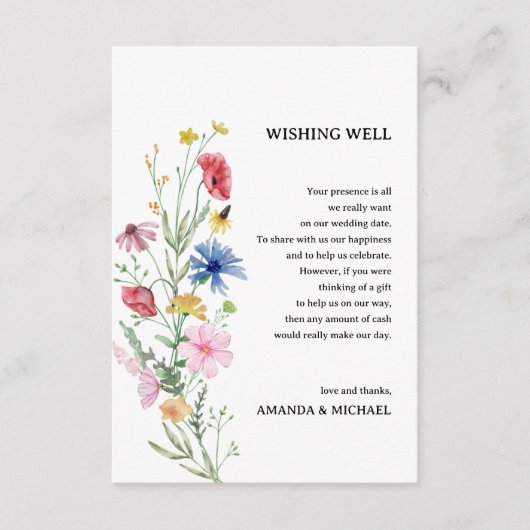 Bruidsboeket Wensput Informatiekaartje (Voorkant)
