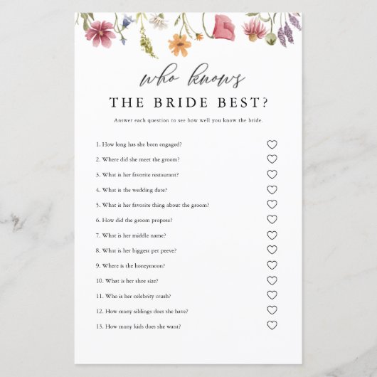Bruidsboeket Wie Kent De Bruid Het Best Bruidsspel (Voorkant)