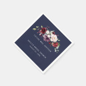 Bruidsboeket Wijn Blush Future Mrs Bruiloft Navy Servet (Hoek)