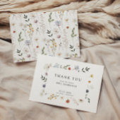 Bruidsboeket Wildflower Dankkaart Bedankkaart