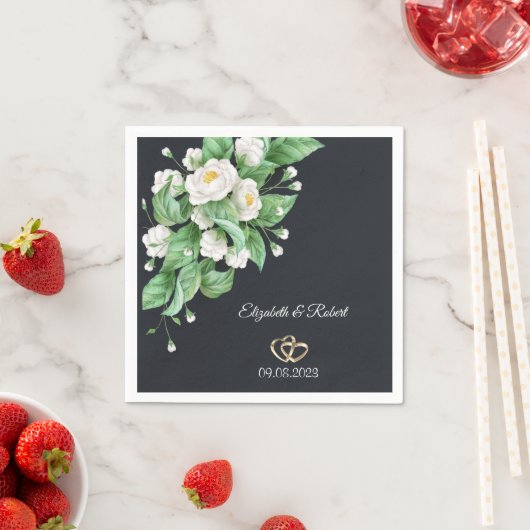 Bruidsboeket Witte Bloemen Servet (Insitu)