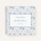 Bruidsboeketboek met blauwe bloemen notitieboek (Voorkant)