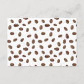 Bruidsboeketregisterkaart voor koffiebonen informatiekaartje (Achterkant)