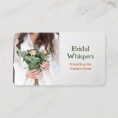 bruidsboetiek visitekaartje (Voorkant)