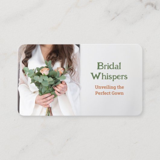 bruidsboetiek visitekaartje (Voorkant)