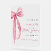 Bruidsboog Ze Krijgt de Knoop Bruidsfeest Welkom Acryl Bord (Hoek)