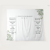 Bruidsbooth achtergrond met sappige Eucalyptus bla Wandkleed (Voorkant (horizontaal))
