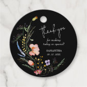 Bruidsboottijd 'Thank You' voor Wildbloemen Bedankjes Labels (Voorkant)