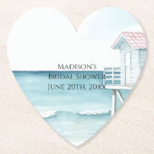 Bruidsborrel aan de Oceaanstrandkust Kartonnen Onderzetters (Voorkant)