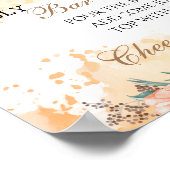 Bruidsborrel bar bord bruidsshower klaprozen poster (Hoek)