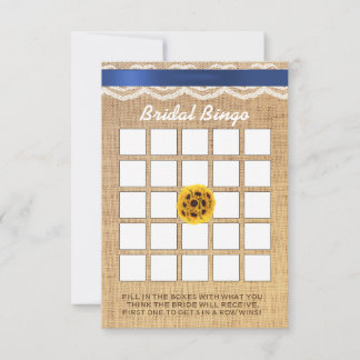 Bruidsborrel Bingo met Zonnebloem Bal Kant en Jute