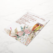 Bruidsborrel Bruiloft Champagne Boho Bruidsshower Folie Uitnodiging (Gedraaid)