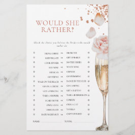 Bruidsborrel met Bloemen & Prosecco Would she Rath Briefpapier