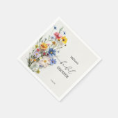 Bruidsborrel met wilde bloemen servet (Hoek)