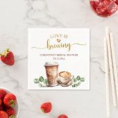 Bruidsborrel servetten 'Coffee Love is Brewing' (Insitu)