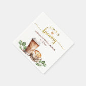 Bruidsborrel servetten 'Coffee Love is Brewing' (Hoek)