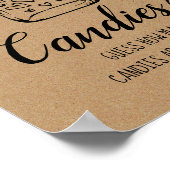 Bruidsborrel spel Hoeveel Candies Bord Poster (Hoek)