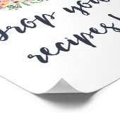 Bruidsborrel Theepartij Recepten Bord Poster (Hoek)