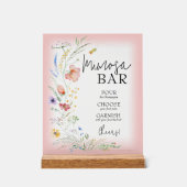 Bruidsborrel Wildflower Mimosa Bar Acryl Bord (Voorkant)