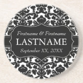 Bruidsbruidegom - Damask Pattern Zandsteen Onderzetter (Voorkant)