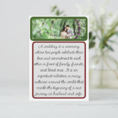 Bruidsbruidegom Natuurlijk Bedankkaart (Staand voorkant)