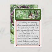 Bruidsbruidegom Natuurlijk Bedankkaart (Voorkant / Achterkant)