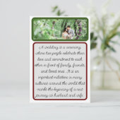 Bruidsbruidegom Natuurlijke gevouwen bedankjes Kaart (Staand voorkant)