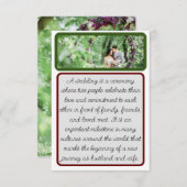 Bruidsbruidegom Natuurlijke gevouwen bedankjes Kaart (Voorkant / Achterkant)