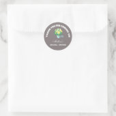 Bruidsbruiloft bedankt bruine stickers. ronde sticker (Tas)