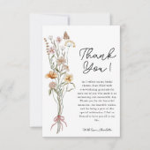 Bruidsbruiloft Dankkaart met Wilde Bloemen Bedankkaart (Voorkant)