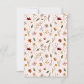 Bruidsbruiloft Dankkaart met Wilde Bloemen Bedankkaart (Achterkant)