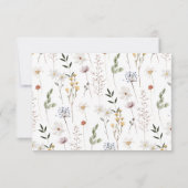 Bruidsbruiloft Dankkaart Wilde Bloemen Bedankkaart (Achterkant)